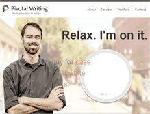 Tablet Screenshot of pivotalwriting.com